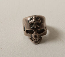 Vintage Skull Ring (R3B-5) Motorcycle Gang (JSF6)Size 8+ Biker 1980s Iron Cross picture