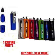 1x Click-n-Hit| Portable Torch Flame Lighter w/Pouch- Windproof 7 Colors- USA picture