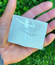 Remarkable 1930s Czech Art Deco Dancer Smokes Stash Box solid .900 pure silver picture