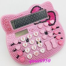 Girl Ladies Gift Pink Hello Kitty Electronic Calculator 12 Digit Solar Power picture