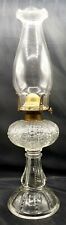 Scarce BY-THE-SEA Glass Oil Lamp c.1904 New Martinsville Glass Co. 15.5