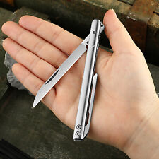 Pen Mini Pocket Knife Folding Cutter Portable Stainless Steel Blade Home Camping picture