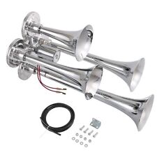 4 Trumpet Train Air Horn with 12V Electric Solenoid Universal 12 Volt Horns L... picture