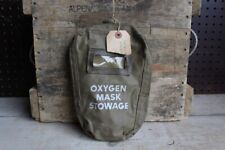 Rare USAAF Oxygen Mask Stowage Bag, Vintage WWII Military Oxygen Mask Stowage Po picture