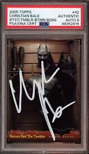 Christian Bale Signed 2005 Topps #42 Batman Begins Rookie Card Psa/Dna AUTO 8 RC picture