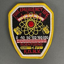 Vintage Rare FDNY New York Fire Emergency Div. Radiation Roentgens Geiger Patch picture