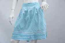 Vintage 50s Gingham Apron With Embroidery and Rick Rack Trim Retro Cottagecore F picture