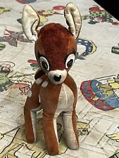 CUTE Vintage Disney Bambi Plush Original Tag Stuffed Rare Wood Byproduct Japan picture