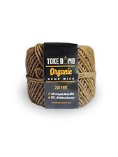 TokeBomb 200ft 100% Organic Hemp Wick Roll - 1mm -  Beeswax Coating Lighter picture