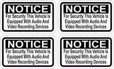 2.5x1.5 Notice Audio and Video Recording Stickers Car Truck Vehicle Bumper Decal picture