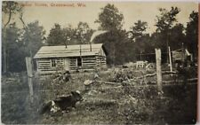 Pioneer Home Greenwood, Wisconsin Early 1900s Vintage Farm Postcard picture