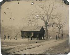 Billy The Kid Famous Historical Farmhouse Croquette  scene tintype small C710RP picture