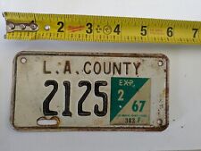 1967 Los Angeles County Vendor license plate #2125 picture
