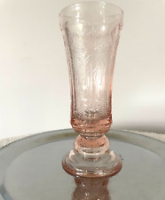 Vintage Indiana Glass Recollection Pink Hurricane Vase 42002 Madrid Depression picture