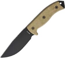 Ontario Knife Company Rat-5 Micarta Handle Plain Edge Blade Knife with Sheath picture