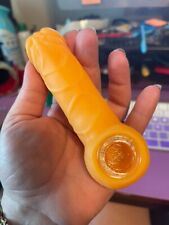 Funny Penis Pipe With Glass Bowl Insert Silicone Unbreakable Tobacco Pipe picture
