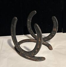 Vintage Horseshoe Bookends Ranch Rustic Country Horses Chic Western Cowboy picture