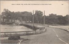 Postcard Sewall's Bridge York Maine First Pile Bridge Built United States ME picture