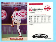1989 Tastykake Phillies Postcard # 52 Todd Frohwirth  Box 710 picture