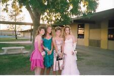 PROM GIRLS Pretty Young Women FOUND PHOTOGRAPH Color ORIGINAL Vintage 312 64 C picture