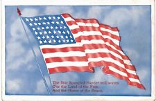 Star Spangled Banner Waves 1910 Unused  picture