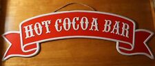 Giant Hot Cocoa Bar Banner Sign Country Primitive Cafe Kitchen Christmas Decor picture