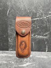 Case XX Large Sheath Brown Leather Construction Fits Folding Knife picture