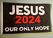 JESUS 2024 FLAG  USA SELLER* Biden Harris Trump Only Hope USA Sign 3x5 picture