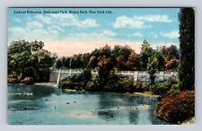 New York City NY, Lake At Entrance, Zoological Park, Bronx Park Vintage Postcard picture