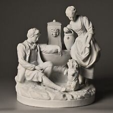 SEVRES Antique Original Signed Porcelain Bisque Figurine Group Statue Sculpture picture