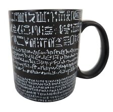 British Museum Rosetta Stone Hieroglyphics Ceramic Souvenir Coffee Mug Cup Black picture