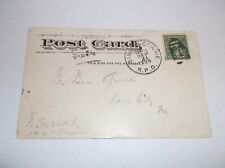 1906 ROCK ISLAND CRI&P SIBLEY & COWRIE TRAIN #201 RPO HANDLED POST CARD picture