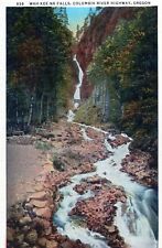 VTG 1930s Wah-Kee-Na Falls Columbia River Highway Oregon OR Linen Postcard picture