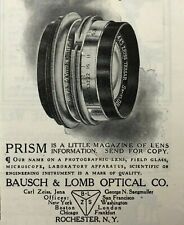 Advertising 1908 Bausch & Lomb Ziess Optical Lens Rochester NY New York Print Ad picture