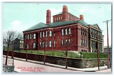 c1910's Belle Avenue School Building Braddock Pennsylvania PA Vintage Postcard picture