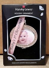Harvey Lewis Pink Girl Ornament with Swarovski Crystals Baby's First Christmas. picture