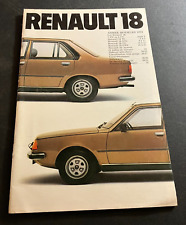 1979 Renault 18 - Vintage 31-Page Automotive Dealer Sales Brochure - FRENCH picture