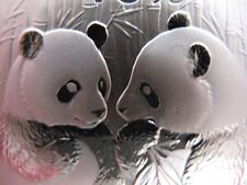 1 TROY OZ. PURE .999 SILVER 2009 BABY PANDAS -CHINA MINT  COIN GIFT BOX + GOLD picture