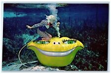 c1950's Underwater Mermaid Show Nutty Professor Weeki Wachee Florida Postcard picture