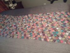 Pretty Vintage  Quilt triangles.purple,browns ,gold picture