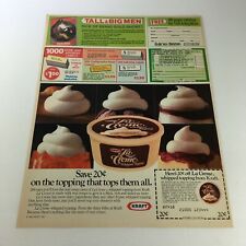VTG Retro 1983 Kraft La Creme Whipped Cream & Sheer Elegance Print Ad Coupon picture