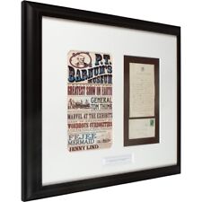 Rare Signed P.T. Barnum Letter Framed JSA Authentication  picture