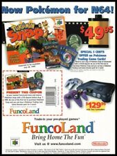 FuncoLand Pokemon Snap 1999 Nintendo-print ad/mini-poster-Game room art décor picture