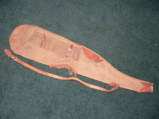 Vtg ANTIQUE WWI RIFLE PACK BAG CARRIER CANVAS LEATHER SHEATH SCABBARD SLING picture