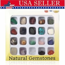 20Pcs/Set Healing Crystal Natural Gemstone Reiki Chakra Collection Stone Kit USA picture