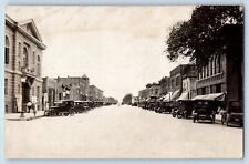 Vermillion South Dakota SD Postcard RPPC Photo Main Street Cars c1910's Antique picture