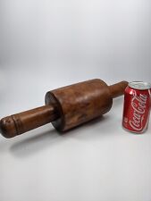 Antique Handmade Flat Bread Bakers Wooden Rolling Pin Jumbo Size 1.5 Kg picture