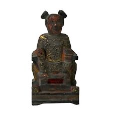 Vintage Chinese Wooden Carved Home Guardian Deity Figure ws1163 picture