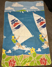 Vintage Diet Pepsi Surfing Blanket 80s Beach Retro Sail Surf 84x60 Promo Item picture