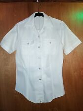 U.S. Navy Female Officer Service White Shirt Size 34 Reg Short Sleeve Creighton picture